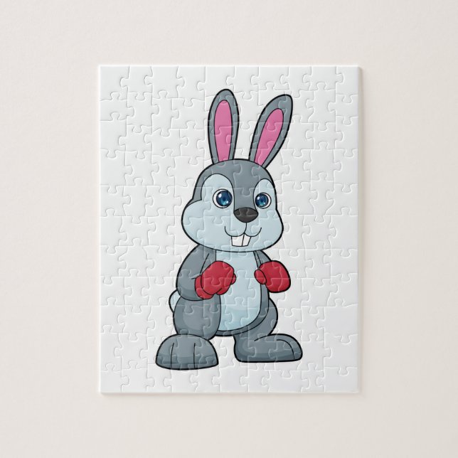 Rabbit Boxing Boxer Boxing handskar Pussel (Vertikal)