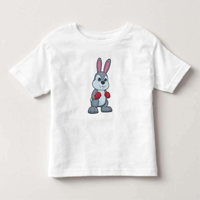 Rabbit Boxing Boxer Boxing handskar T Shirt (Framsida)