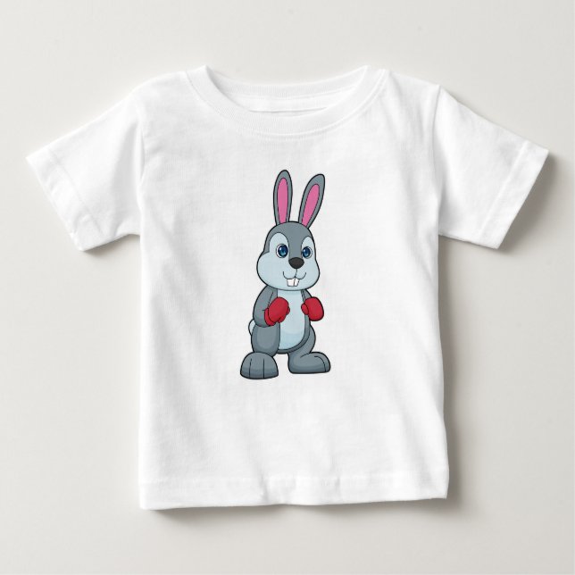 Rabbit Boxing Boxer Boxing handskar T Shirt (Framsida)