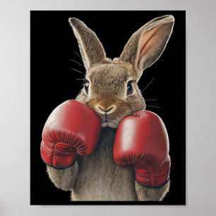 Rabbit Boxing Poster