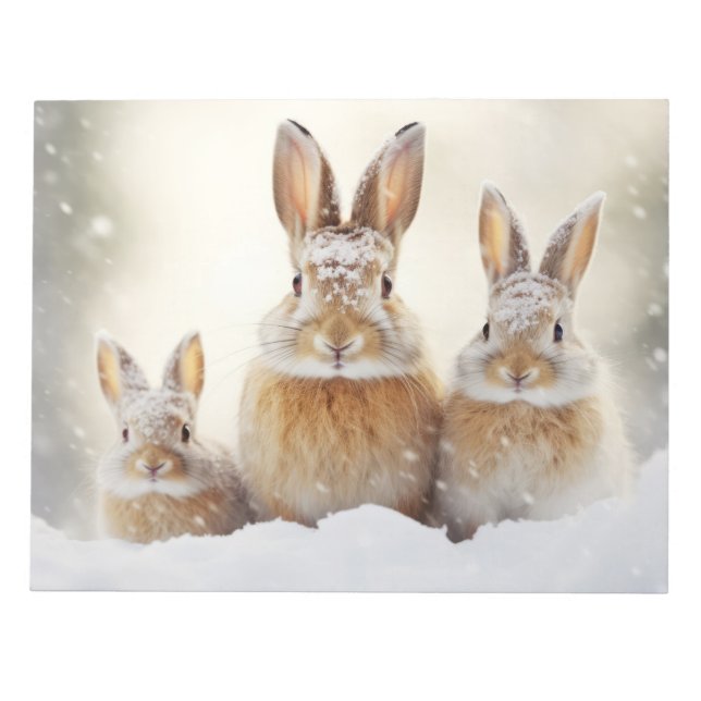 Rabbit Bunny Animal Family Wandering Anteckningsblock (Framsida)