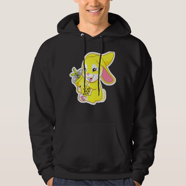 Rabbit Bunny Bae Bubble Boba Tea Chinese Påsk De Hoodie (Framsida)