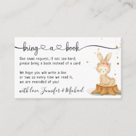 Rabbit Bunny Cute Bring a book Tilläggskort