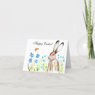 Rabbit Bunny Hare Påsk Humor Cute Egg Tack Kort
