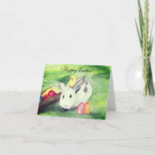 Rabbit Bunny Hare Påsk Humor Cute Egg Tack Kort