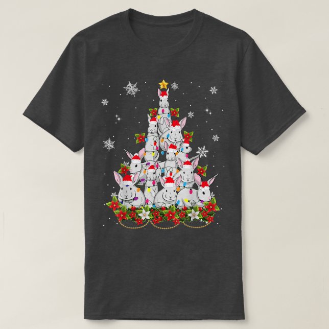 Rabbit Bunny Julgran Ornament Decor T Shirt (Design framsida)