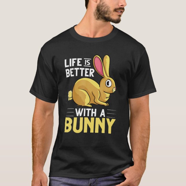 Rabbit Bunny Lionhead Angora Rex Harlequin Cage T Shirt (Framsida)