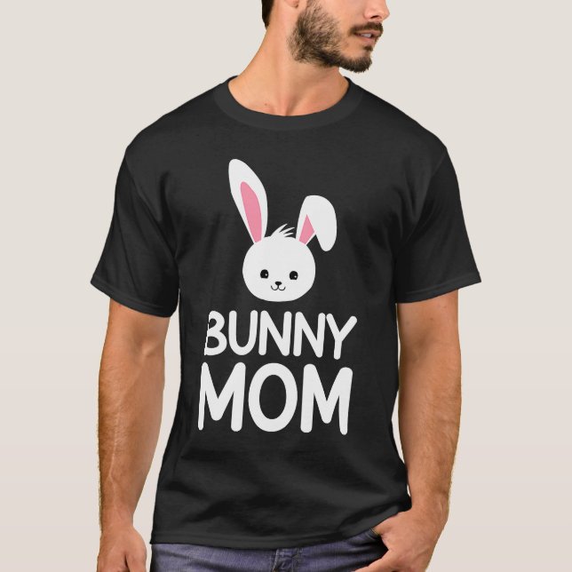 Rabbit Bunny Mamma Fluffy T Shirt (Framsida)