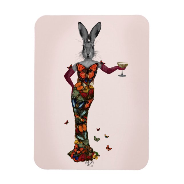 Rabbit Butterfly Dress 2 Magnet (Vertikal)