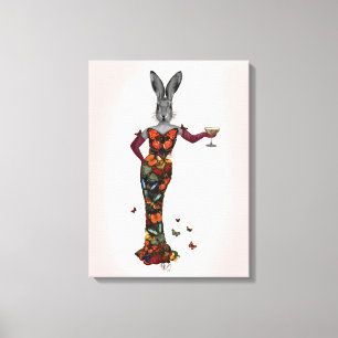 Rabbit Butterfly Dress Canvastryck