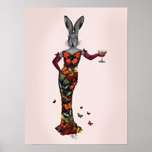 Rabbit Butterfly Dress Poster (Framsidan)