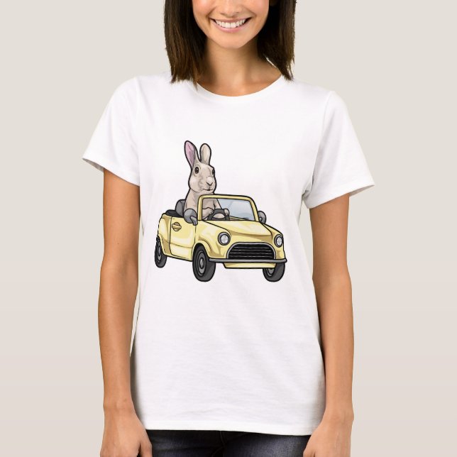 Rabbit Car T Shirt (Framsida)