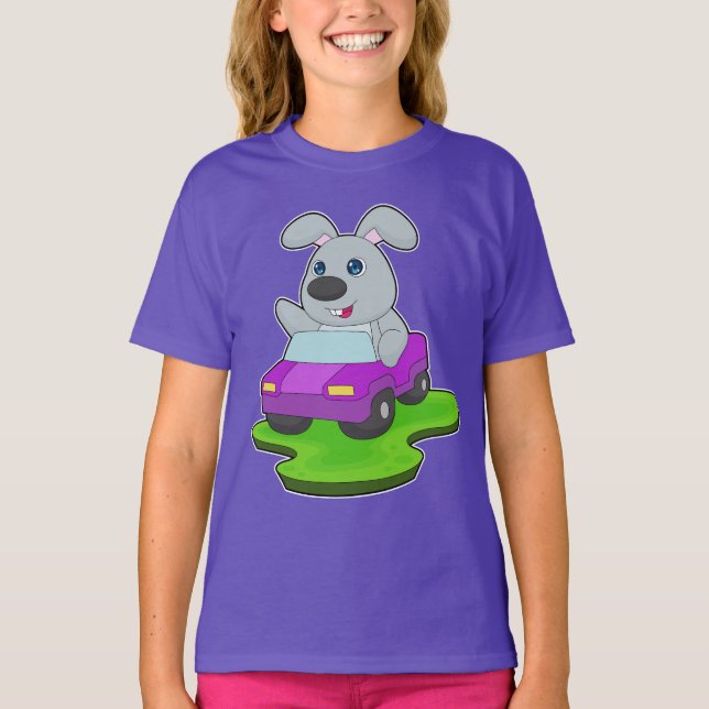 Rabbit Car T Shirt (Framsida)