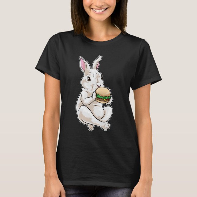 Rabbit Cheeseburger T Shirt (Framsida)