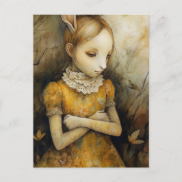 Rabbit Child Fantasy Vykort