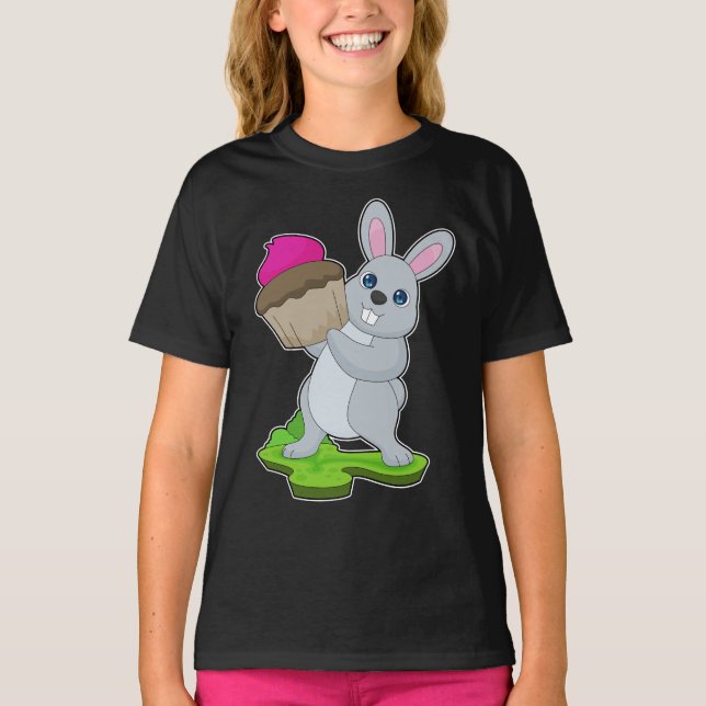 Rabbit Cuptårta T Shirt (Framsida)