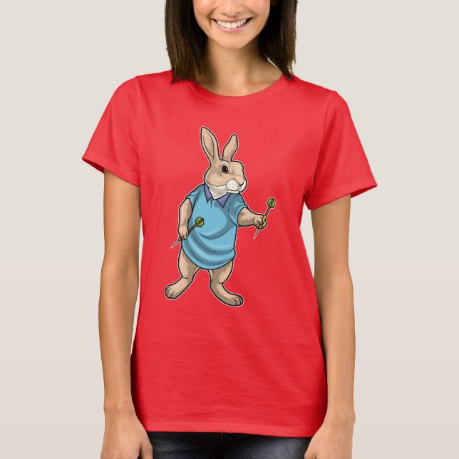 Rabbit Darts Dart T Shirt (Framsida)
