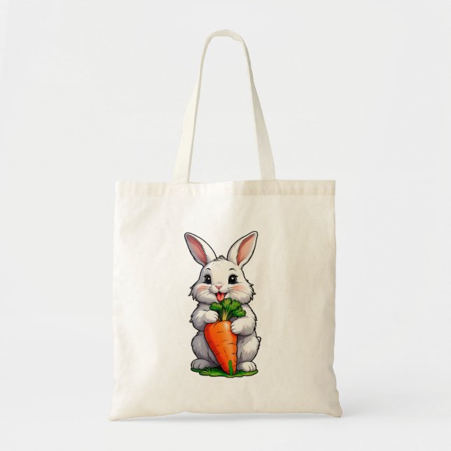 Rabbit Eating Carrot Tygkasse (Framsidan)
