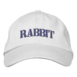 RABBIT EMBROIDERED BASEBALL CAP BRODERAD KEPS
