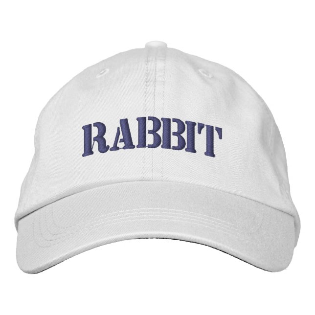 RABBIT EMBROIDERED BASEBALL CAP BRODERAD KEPS (Framsida)