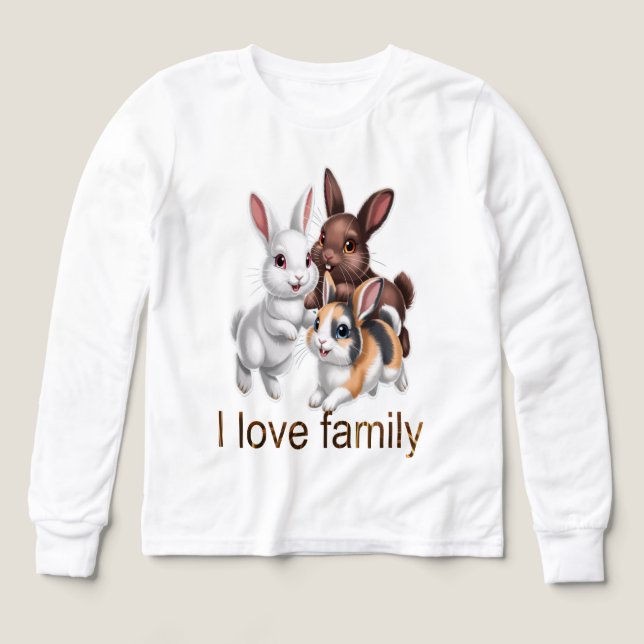 Rabbit family  t shirt (Design framsida)