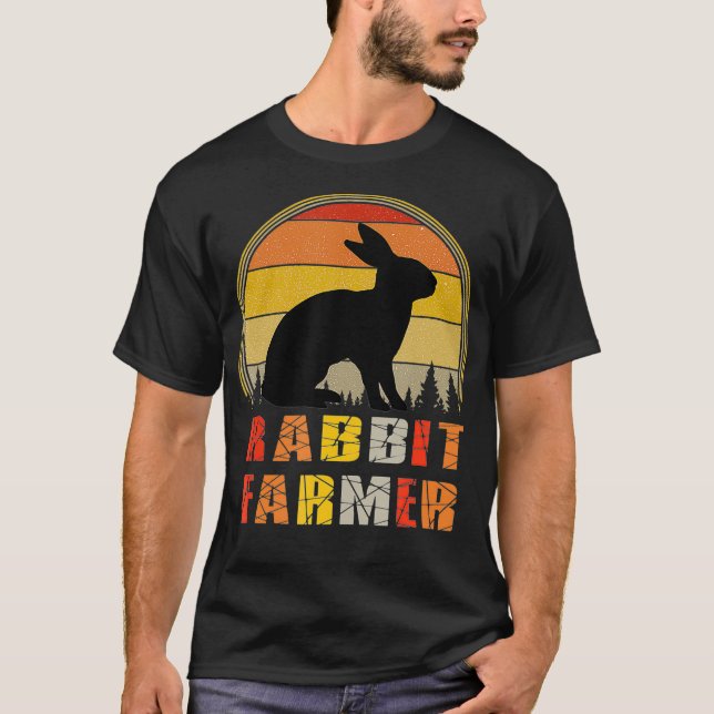 Rabbit Farmer Gift  T Shirt (Framsida)