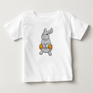 Rabbit Fitness Dumbbell T Shirt