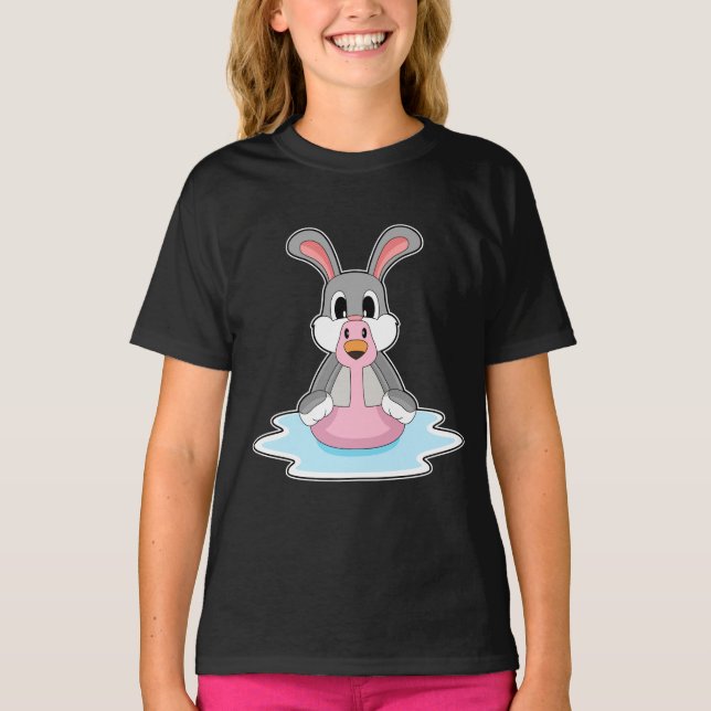 Rabbit Flamingo T Shirt (Framsida)