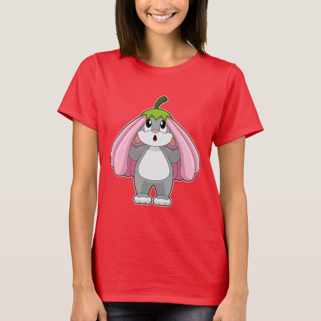 Rabbit Flower T Shirt (Framsida)