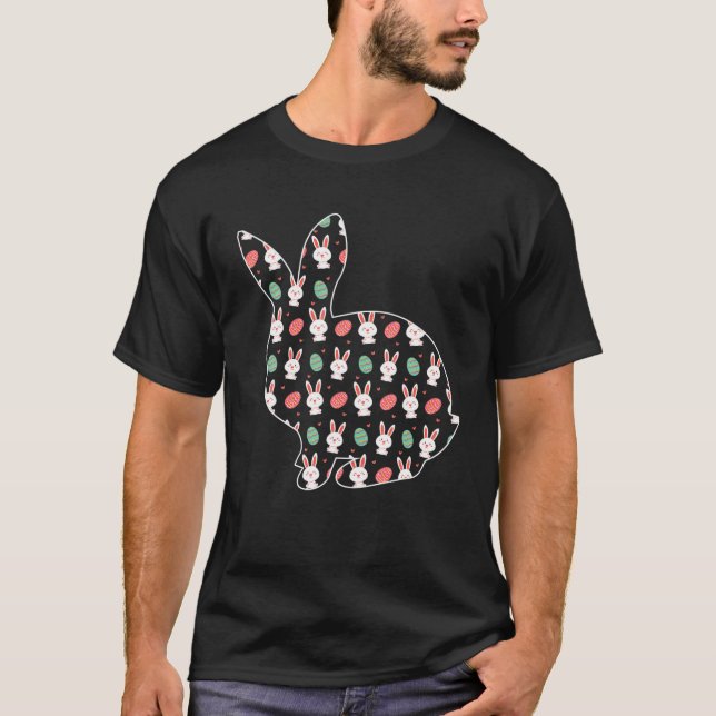 Rabbit från glad påsk ger kvinnor flickor Kids P T Shirt (Framsida)