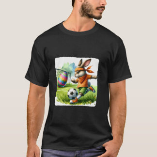 Rabbit från påsk med en ätbar äggblåsa t shirt