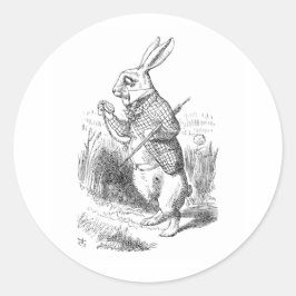 Rabbit from Alice's Adventures in Wonderland Runt Klistermärke