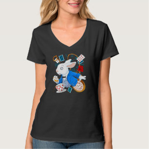 Rabbit Gift Alice i Wonderland - Vit kanin T Shirt