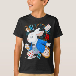 Rabbit Gift Alice i Wonderland - Vit kanin T Shirt