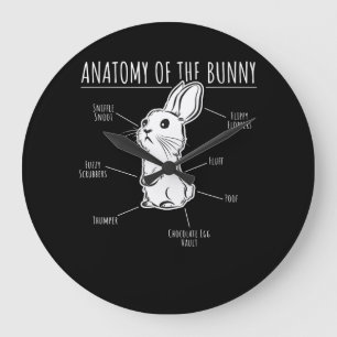 Rabbit Gift Anatomi hos Bunny Cute Rabbit Pet Kä Stor Klocka