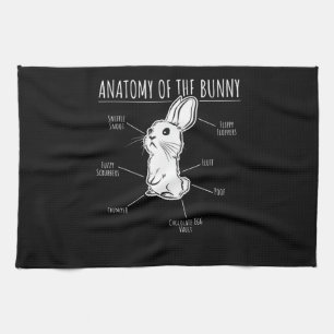 Rabbit Gift Anatomi hos Bunny Cute Rabbit Pet Kär Kökshandduk