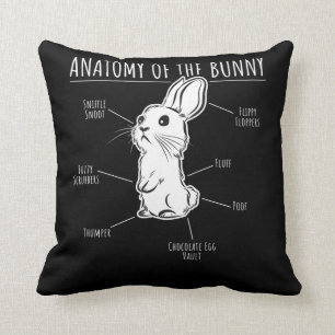 Rabbit Gift Anatomi hos Bunny Cute Rabbit Pet Kär Kudde