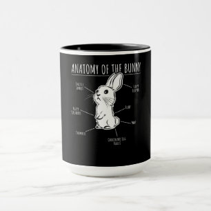 Rabbit Gift Anatomi hos Bunny Cute Rabbit Pet Kär Mugg