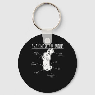 Rabbit Gift Anatomi hos Bunny Cute Rabbit Pet Kär Nyckelring