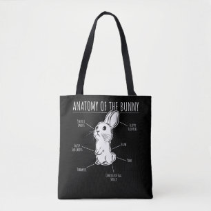 Rabbit Gift Anatomi hos Bunny Cute Rabbit Pet Kär Tygkasse