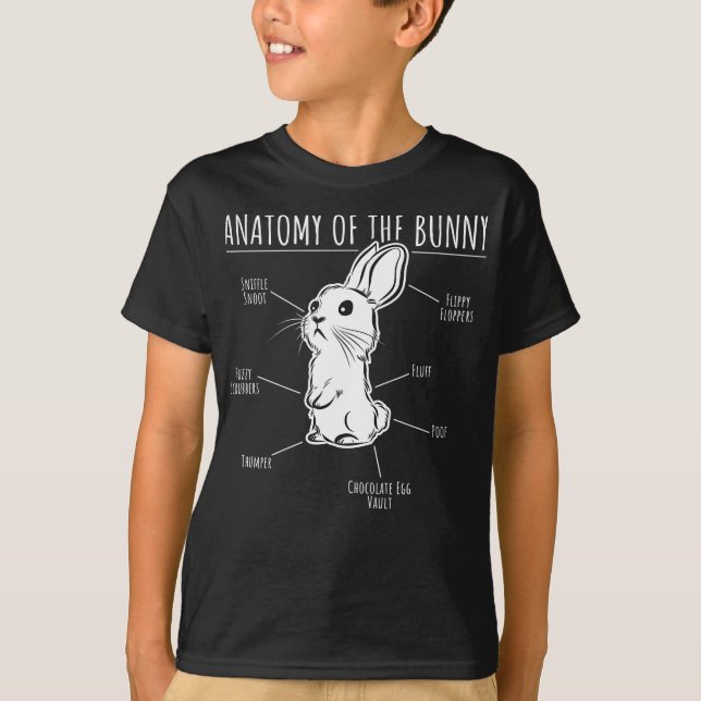Rabbit Gift|Anatomi hos Bunny Cute Rabbit Pet Kärl T Shirt (Framsida)