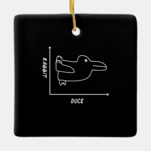 Rabbit Gift Anka Rabbit Graph Roligt Math Lärare Julgransprydnad Keramik