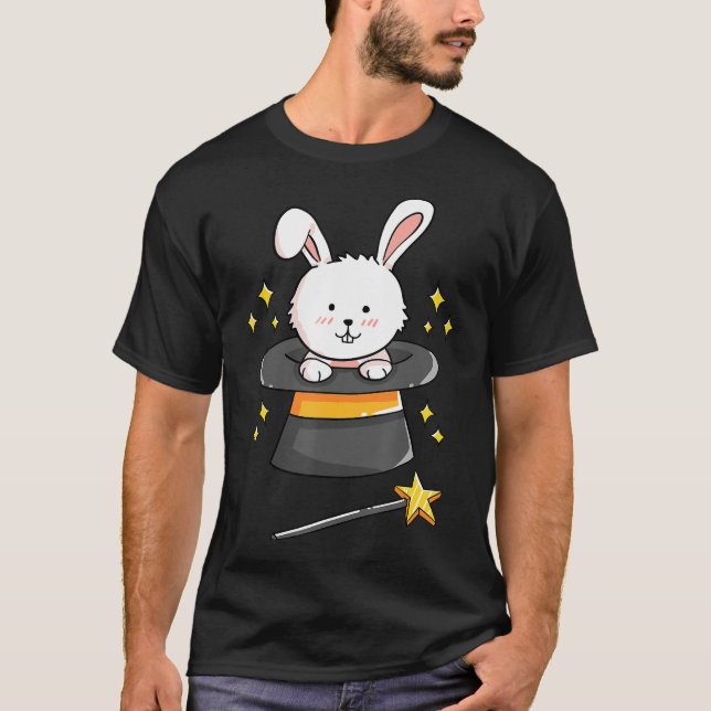 Rabbit Gift|Bunny Magic Trollspö Magician Wizard W T Shirt (Framsida)