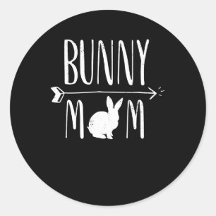 Rabbit Gift   Bunny Mamma Funny White Rabbit Gift Runt Klistermärke