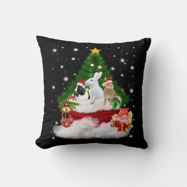 Rabbit Gift| God jul Rabbit Loite Gift Kudde (Framsida)