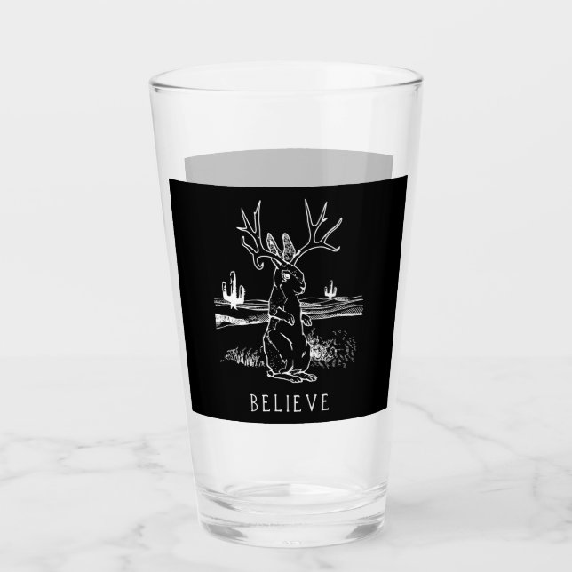 Rabbit Gift| Tro Jackalope Glaskopp (Framsida)
