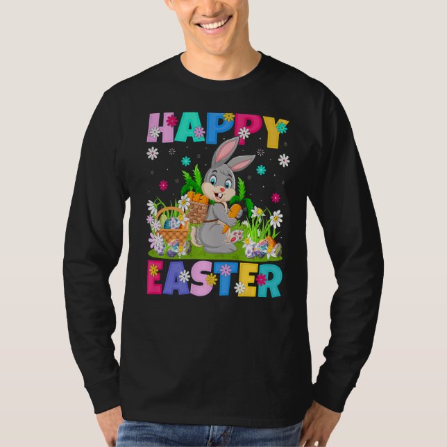 Rabbit Glad påsk Bunny Rabbit Påsk Söndag T Shirt (Framsida)