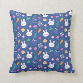 Rabbit glad påsk White Kärlek Kudde