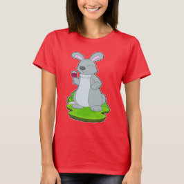 Rabbit Glass Red vin T Shirt