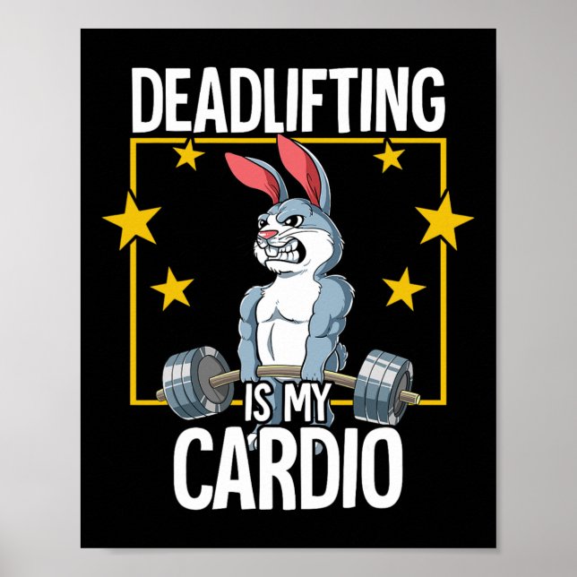 Rabbit Gym Weight Training Deadlift Poster (Framsidan)